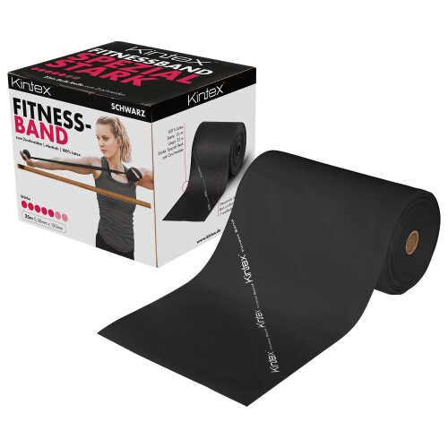 verschiedene St/ärken Kintex Fitnessband Bulk Rolle 25m Wiederstands-Band Gymnastik-Band