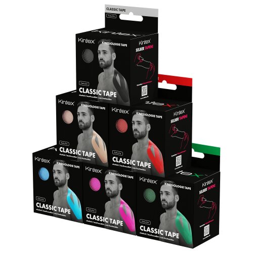 6 roles of kinesiology tape Classic 5cm x 5m with display
